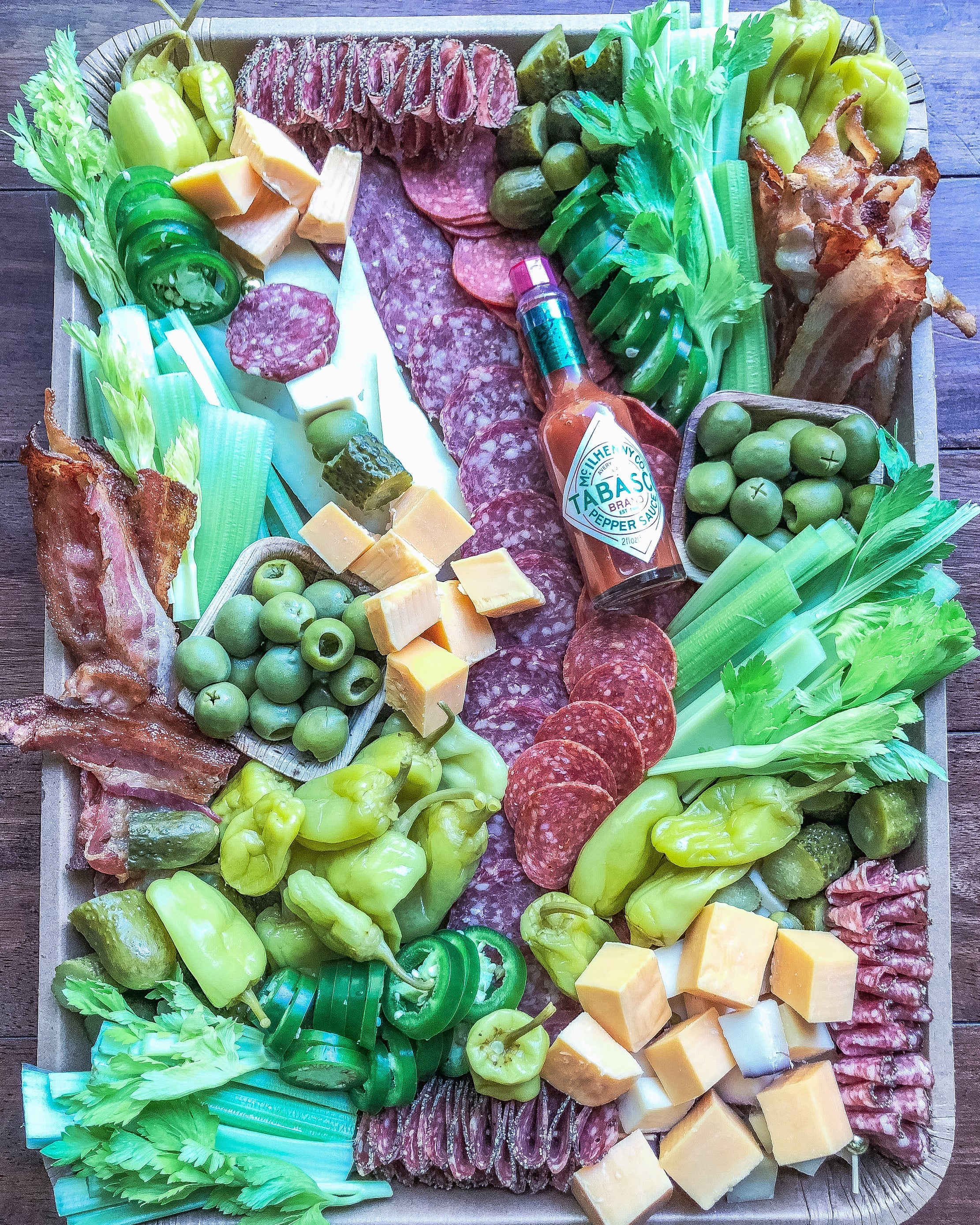 Bloody Mary Toppings Board